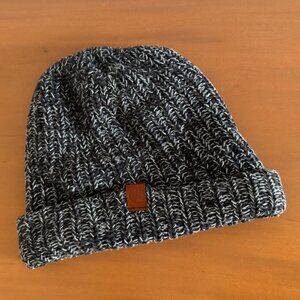 Kiriko Marled Cotton Beanie  - Blue and White
